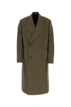 Givenchy Double-breasted Herringbone Wool Coat In Green
