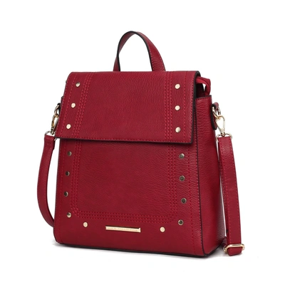 Mkf Collection By Mia K Elke Vegan Leather Women's Convertible Backpack Bag By Mia K In Red