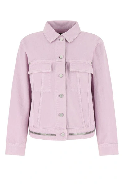 Givenchy Woman Lilac Denim Jacket In Purple