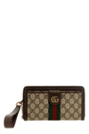Gucci Ophidia Gg Zipped Wallet In Brown