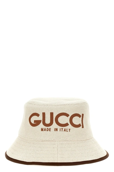 Gucci Women 'arnaud Bob' Reversible Bucket Hat In Cream