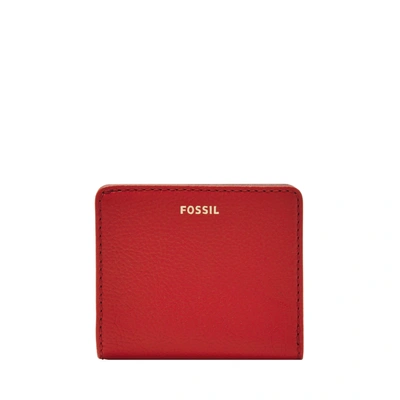 Fossil Women's Madison Litehide Leather Bifold In Red