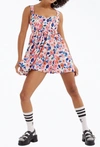 For Love & Lemons Gianna Mini Dress In Pink In Multi