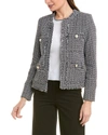 Nanette Lepore Tweed Jacket In Black
