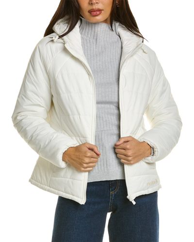 Hurley Women's Shelburne Raglan Sleeve Quilted Puffer Jacket In White