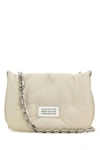 Maison Margiela Women Chalk Nappa Leather Small Glam Slam Flap Crossbody Bag In Gray