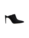 Manolo Blahnik Black Suede Dobre 105 Heeled Mules In Multicolor