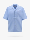 Marni Short-sleeve Cotton Shirt In Blue