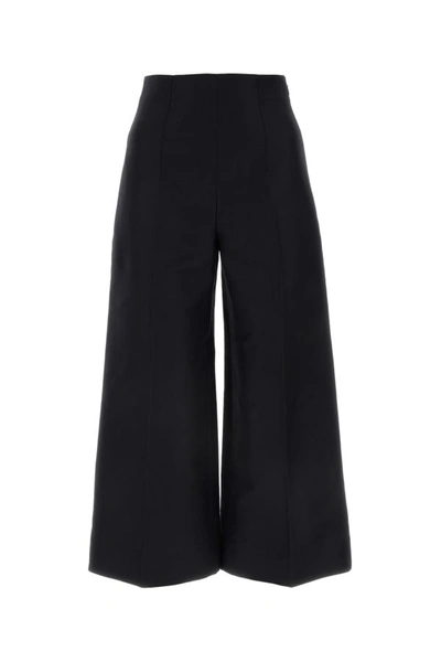 Marni Decorative-stitching Cropped Trousers In Black