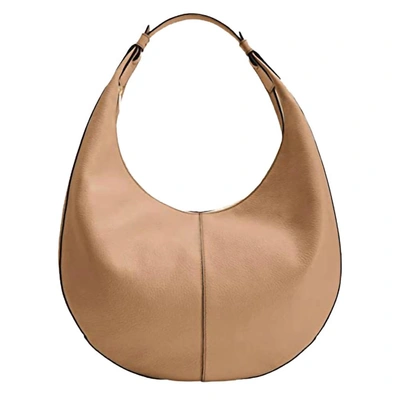 Furla Miastella Hobo Shoulder Bag In Leather In Beige