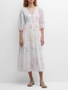 Johnny Was Women Hazel Dolman Embroidered Tiered Midi Dress In Pink