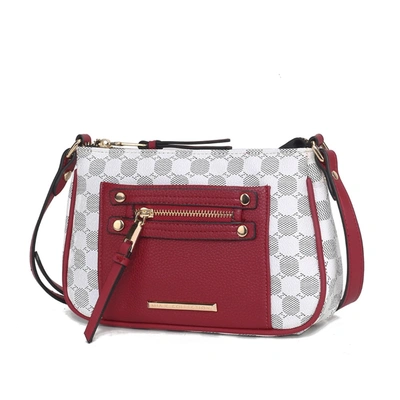 Mkf Collection By Mia K Essie Circular Print Vegan Leather Women's Crossbody By Mia K In Red