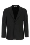 Palm Angels Tailored Blazer With Rear Vent And Notch Lapels In Black