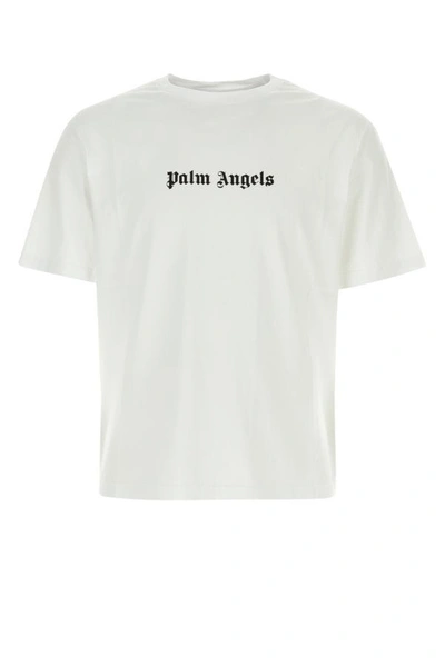 Palm Angels Man White Cotton T-shirt