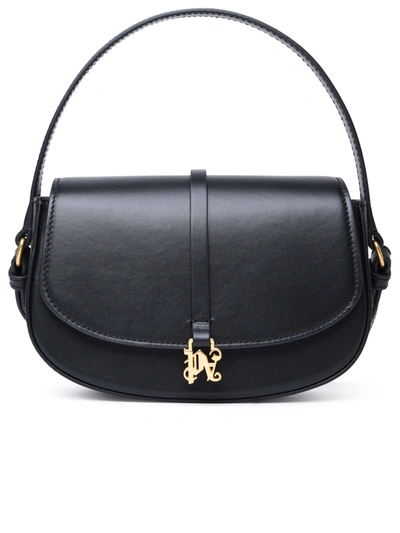 PALM ANGELS PALM ANGELS 'LOCKBAG' BLACK LEATHER BAG WOMAN