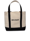 PALM ANGELS PALM ANGELS IVORY COTTON TOTE BAG WOMAN