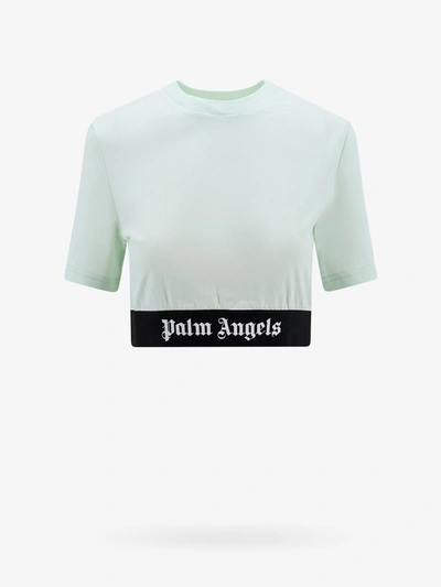 PALM ANGELS PALM ANGELS WOMAN TOP WOMAN GREEN TOP