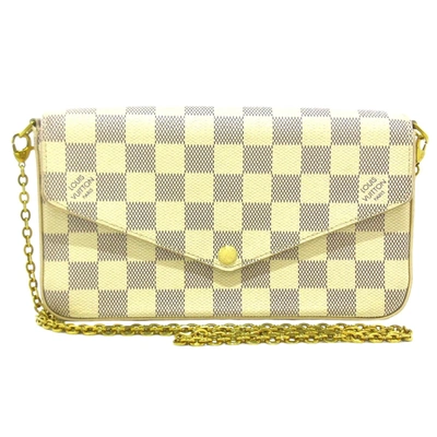 Pre-owned Louis Vuitton Felicie Canvas Wallet () In White