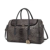 Mkf Collection By Mia K Rina Crocodile Embossed Vegan Leather Women's Duffle Bag By Mia K In Pink