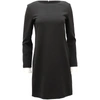 THEORY LONG-SLEEVED MINI DRESS WITH BATEAU NECKLINE IN BLACK TRIACETATE