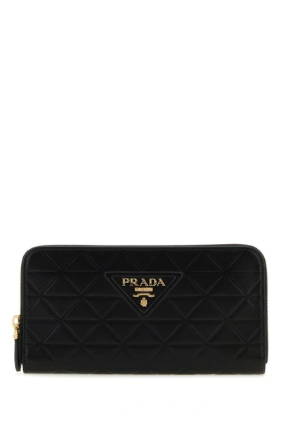 Prada Woman Black Leather Wallet