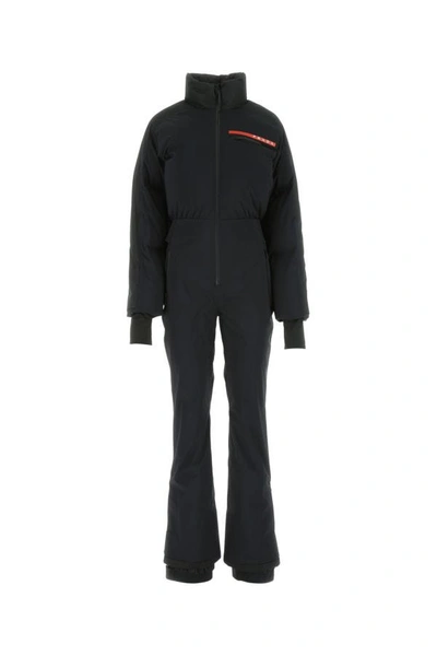 Prada Extreme-tex Stretch Ski Jumpsuit In Black