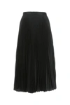 PRADA PRADA WOMAN BLACK SILK BLEND SKIRT