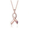 Rachel Glauber Teens/young Adults 18k Rose Gold Plated Ribbon Pendant Necklace In Multi