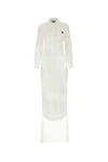 PRADA PRADA WOMAN WHITE GABARDINE SHIRT DRESS