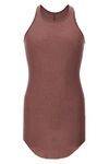 Rick Owens Basic Rib Tank Top In Pink