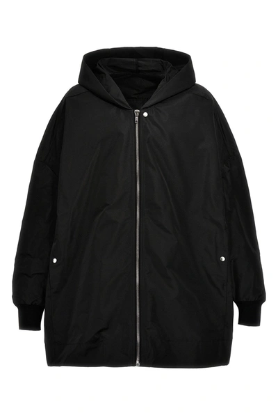 Rick Owens Jumbo Peter Hooded Jacket In Black