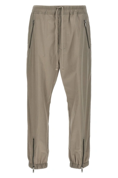 Rick Owens Tecuatl Track Trousers In Cream