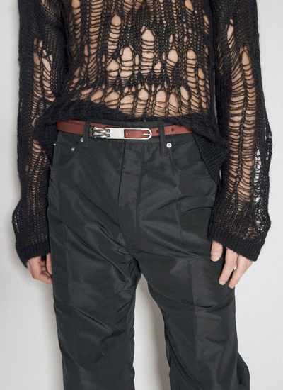 Rick Owens Tongue Belt In Brown