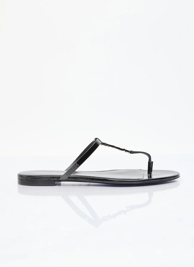 Saint Laurent Women Cassandra Slide Sandals In Black