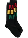 PALM ANGELS PALM ANGELS SOCKEN MIT 'PALM MONEY'-SLOGAN - SCHWARZ,PMRA001F17195028108812257961