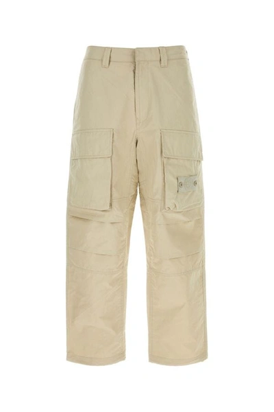 Stone Island Man Sand Cotton Pant In Brown