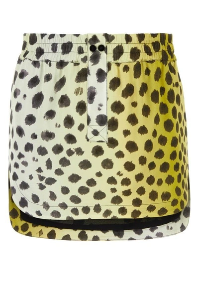 Attico Cheetah Print Miniskirt In Pastel