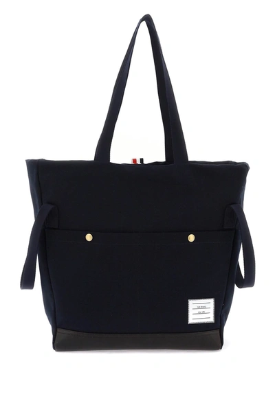 Thom Browne Borsa Tote In Tela Men In Multicolor