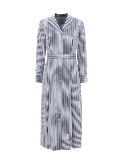 Thom Browne Midi Dress In Blue