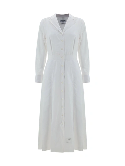 Thom Browne Midi Dress In White