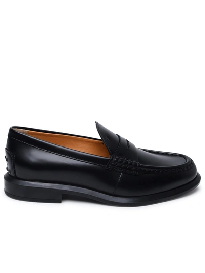 Tod's Woman  Black Leather Loafers