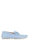 TOD'S TOD'S WOMAN LIGHT BLUE LEATHER LOAFERS