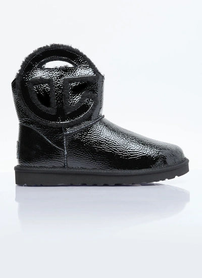 Ugg X Telfar Women Logo Mini Crinkle Boots In Black