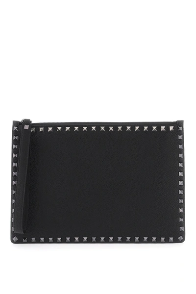 Valentino Garavani Pouch Rockstud Men In Black