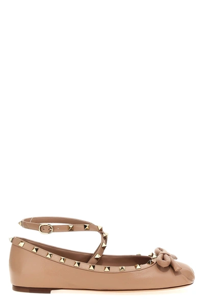 Valentino Garavani Women  'rockstud' Ballet Flats In Pink