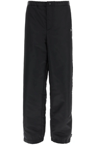 Valentino Nylon Cargo Trousers With Roman Stud Detail In Black