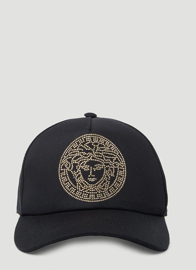 Versace Men Medusa Baseball Cap In Black