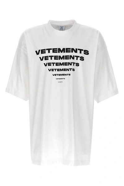 Vetements Logo印花棉t恤 In Multicolor