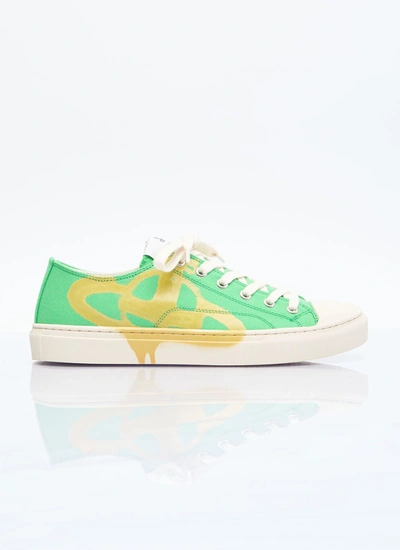 Vivienne Westwood Women Plimsoll Low Top 2.0 Sneakers In Green