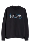 Undercover Nope Crew Neck Graphic Print Sweatshirt In Black